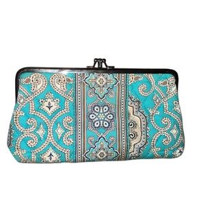Vera Bradley Elegant Turquoise Clutch Bag